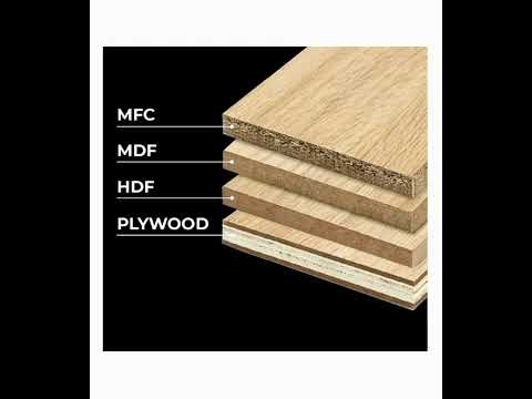 Differences Between MDF and MFC vs Plywood vs HDF #carpentry #shorts