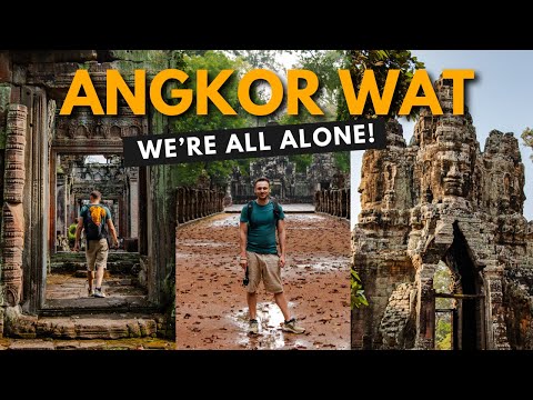 ALL ALONE at Angkor Wat! 😱 Explore Hidden Temples with us in Cambodia 🇰🇭