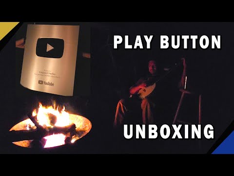 YouTube Play Button 100k Unboxing, Relaxing Campfire and Banjo