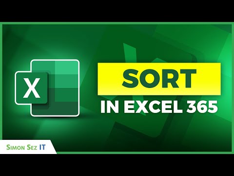 How to Use the SORT Function in Excel 365