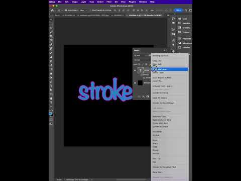 Stroke Text Effect - Short Photoshop Tutorial #shorts