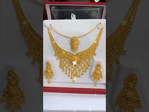 Beautiful necklace set #maqsoodvlogs #necklace #bridalgoldchokernecklacedesigns #jewelry