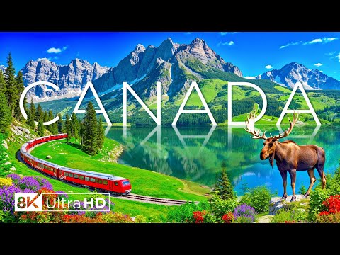 CANADA 8K Ultra HD - Stunning Wilderness North America, Scenic Relaxation Film with Calming Music