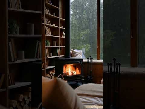 #rain #cabinambience #relax #cozycabinambience #rainsounds #cabinsound #fireplace #peace  #calm