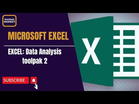 Excel: Data Analysis Toolpak 2