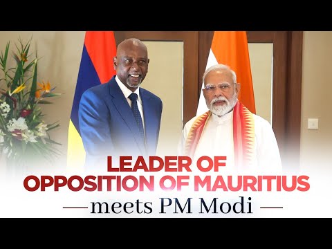 Leader of Opposition, Mr. Georges Pierre Lesjongard meets PM Modi