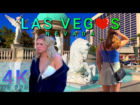 Las Vegas Ceasars Hotel Walk, Nevada USA 4K-UHD