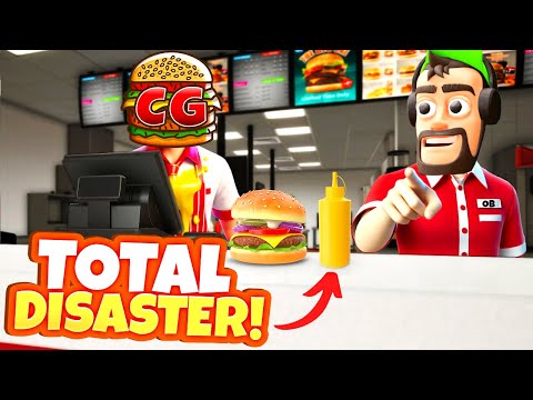 OB & I Are a TOTAL DISASTER Working Together in Fast Food Simulator!