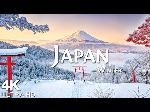 Japan Winter 4K Ultra HD • Stunning Footage Japan, Scenic Relaxation Film with Calming Music