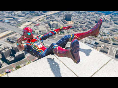 Spiderman Gameplay Funny Fails in GTA 5 (Ramp Jump, Falling, Car, Bike Stunt, Water Ragdoll) 3