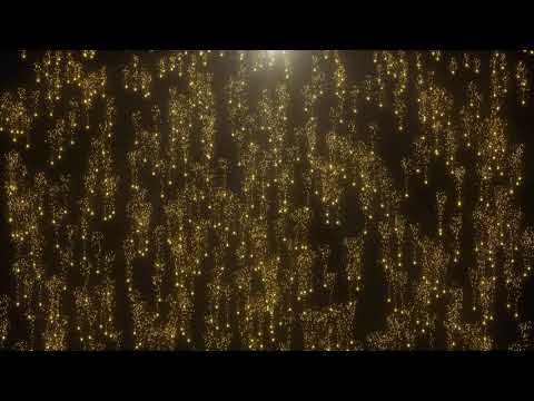 Glowing Golden Dust Particle Waterfall Background Animation | Free HD Version Footage