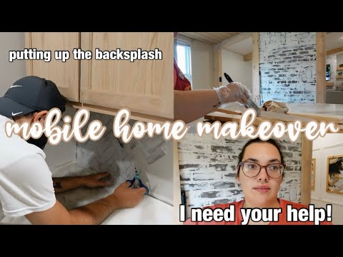 I NEED YOUR HELP! 3 days worth of mobile home projects | backsplash + undercabinet lighting! Ep.34