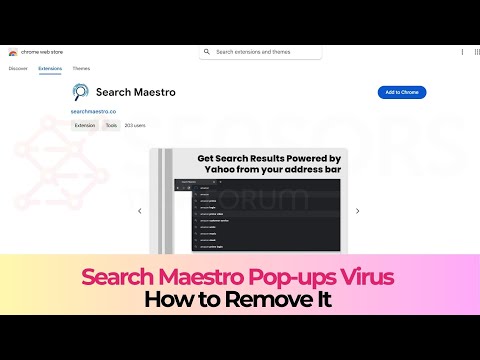 Search Maestro Virus Extension - How to Remove It