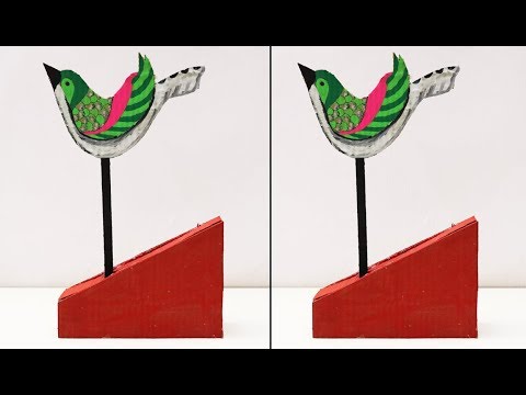 How to make flying bird from cardboard at home |ORIGAMI BIRD| |ART AND CRAFT| |FOR KIDS| |DIY