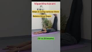 Viparitha Karani / Legs-up- the - wall Pose - Many benefits #yogaposes #yogainspiration #yogaasanas