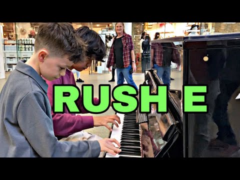 This 9 year old kid can play rush E!? (Rush E piano duet)