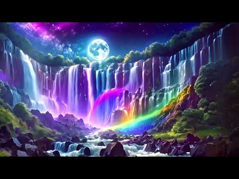 Waterfall Visuals | 4K Amazing Colorful Wallpaper ✦ 1-Hour Nature Mood Relaxation Time | Video Only