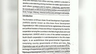 Afro -Asian Rural Development organisation (AARDO)