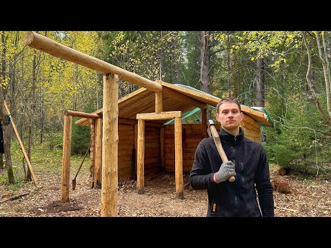 Insulation of the ceiling of a log house with modern materials! My wife helps us with cooking