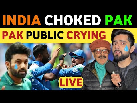 LIVE🔴 INDIA VS PAK MATCH, PAK PUBLIC CRYING, 241 ALL OUT, LATEST MATCH UPDATE INDIA VS PAK LATEST