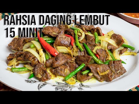 Daging Goreng Kunyit, rahsia daging lembut 15 minit!