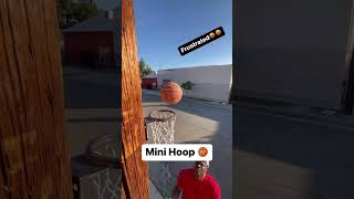 NO WAY ON THE MINI HOOP. 🏀👀 #shorts