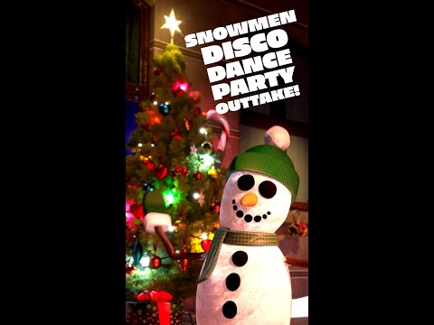 It's a Snowman Disco Dance Party! (Outtake from 5 Little Snowmen). Happy Holidays! #shorts