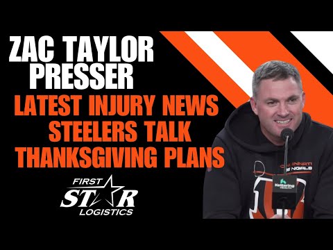 Bengals Head Coach Zac Taylor Spills Thanksgiving Plans + Latest Injury News & Steelers Talk