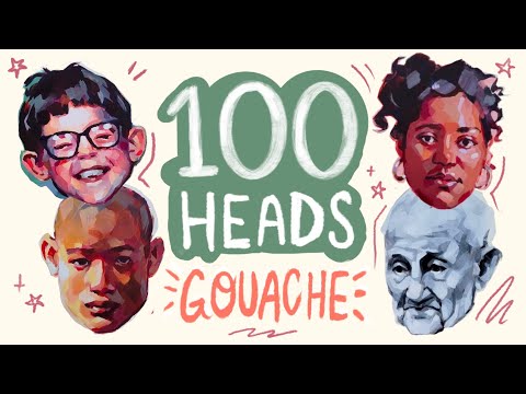 EVEN MORE HEADS ✷ 100 Heads Challenge ✷ Acryl Gouache Portrait Painting