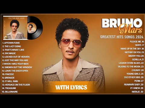 Bruno Mars Greatest Hits Full Album 2024 - Bruno Mars Best Songs Playlist 2024 (With Lyrics)