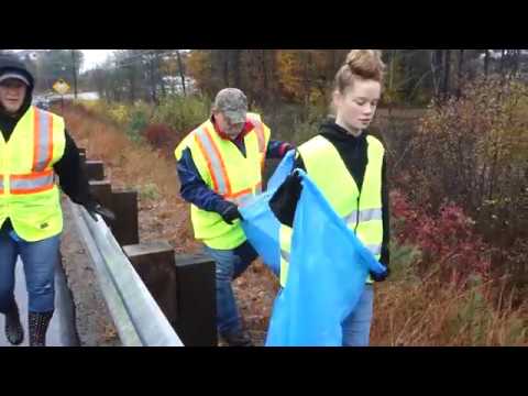 NH Company Trash Clean Up - in the Rain