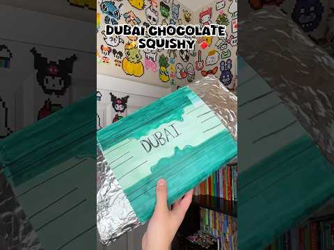 🍫DIY ginormous Dubai chocolate paper squishy!? #papersquishy #squishy #fidget #dubaichocolate ￼