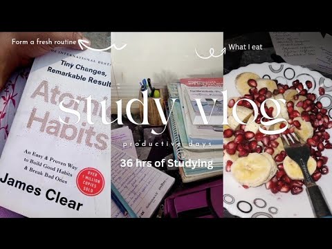 36 hrs of Studying 📚| form a fresh routine 🧃| student life | Uni vlog #studentlife #studyvlog #exam