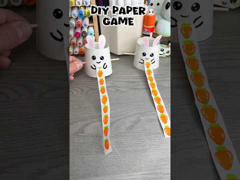 🐰Cute DIY paper game!? #paperthings #cutecrafts #craftythings #crafts #diy #cute #thingstodo