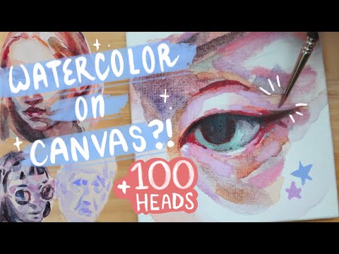 Trying Watercolor Ground & 100 Heads Challenge!