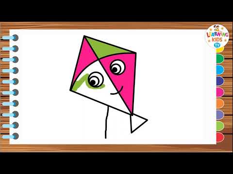 HOW TO DRAW KITE | Step by Step Drawing for Kids | Kite Drawing | Easy Drawing with Pencil