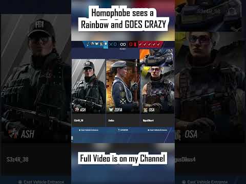 Homophobe sees Rainbow and goes CRAZY #rainbowsixsiege #r6s #gaming #rainbowsixsiegefunnymoments