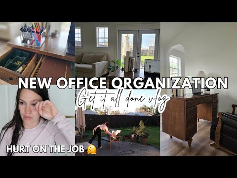 Home office organization | Small Home decor update | Get it all done with me vlog @karrielynn