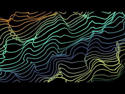 Glowing Neon Lines Looping Background - Relaxing Screensaver / VFX Motion Graphic