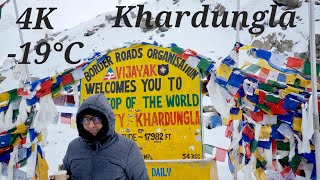 My Second time Visit to Khardungla Pass Top  [-19°C] (January 2024) [Second Time]