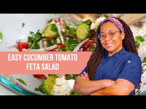 Quick Parsley Cucumber Tomato Feta Salad