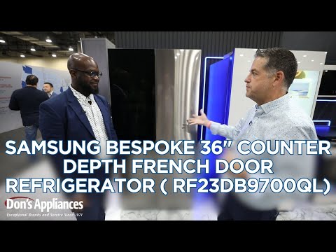 Samsung Bespoke 36" 23.0 Cu. Ft. Counter Depth French Door Refrigerator (Model # RF23DB9700QL)