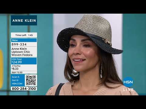 Anne Klein Uptown Chic Woven Fedora