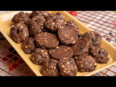 Biskut Double Chocolate Chips, rangup sangat!