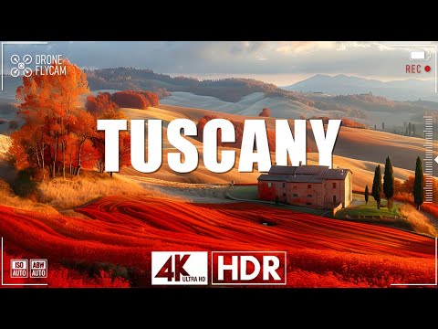 Flying Over Tuscany with Flycam (4K UHD) - Relaxing Music & Beautiful Nature Videos - 4K HDR