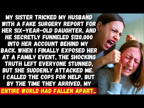 My sister tricked my husband with a fake surgery report to get $120K, but when I exposed her at...