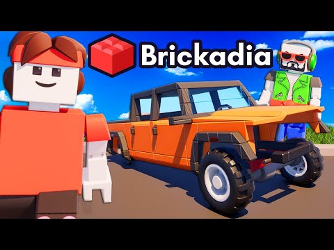 Two IDIOTS Try To Build a Lego Car in Brickadia Multiplayer?!