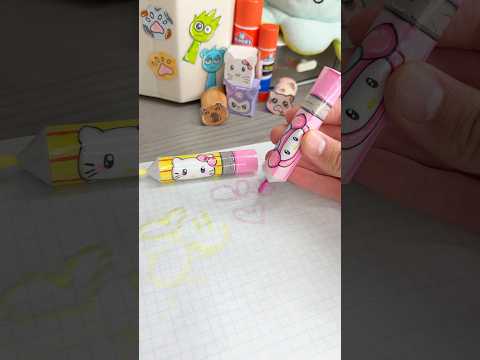 🫧Cute DIY Mini ￼Markers!? #papercraft #cutecrafts #miniecraft #craft #crafts #cute #squishy #diy