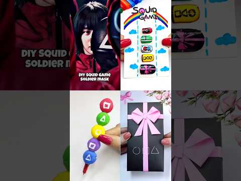 Squid game DIY Compilations #papercraft #diy #squidgame #shorts