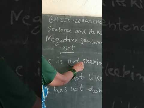 short video #basic learning #sentences and it's kind #negative  sentences